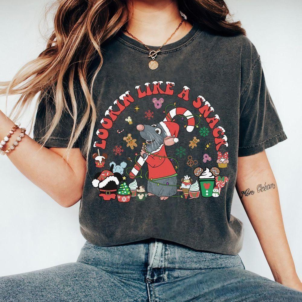 Ratatouille Remy Lookin Like A Snack Christmas Disney Vuitino Shirt